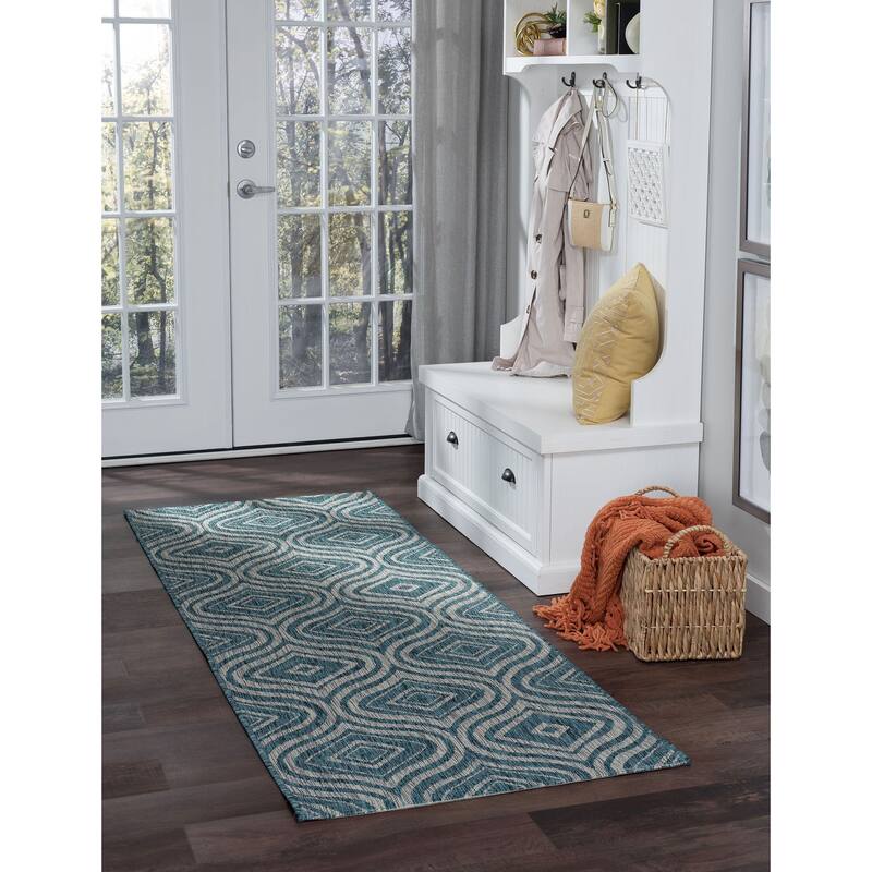 Colonnade Modern & Contemporary Abstract Indoor/Outdoor Area Rug