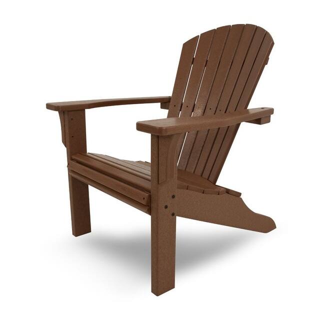 POLYWOOD Seashell Adirondack Chair - Teak