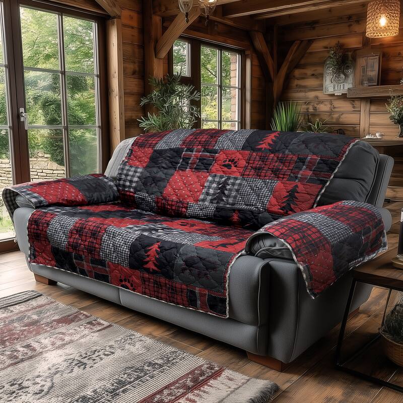 Donna Sharp Red Forest Polyester Furniture Covers - Red