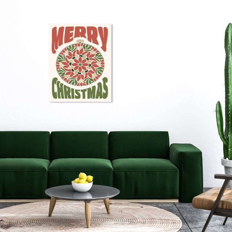 Wynwood Studio Canvas Holiday and Seasonal Classic Christmas Glam Ornament Red Modern & Contemporary Wall Art Canvas Print - 30 x 36