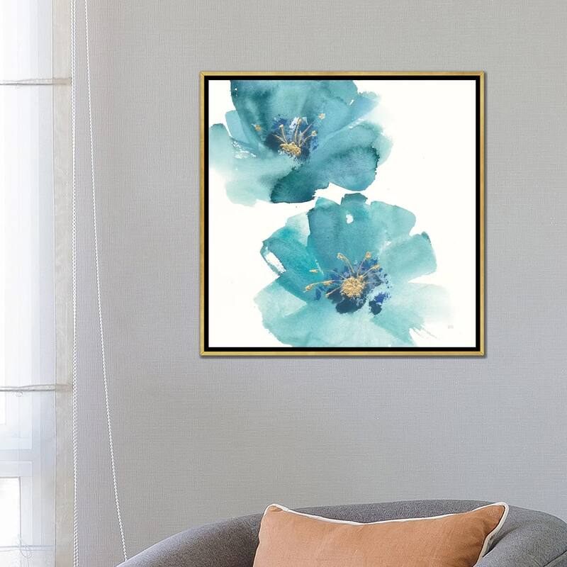 iCanvas "Teal Cosmos III" by Chris Paschke Framed Canvas Print