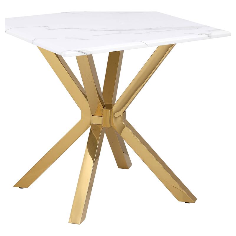 Visalia Faux Marble Coffee And End Table Set White