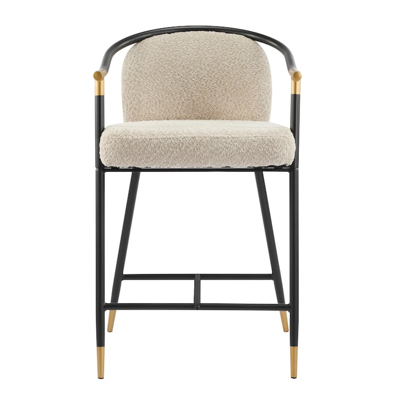 Upholstered Counter Stool Side Dining Chair Set of 2
