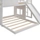 preview thumbnail 7 of 20, House Bunk Beds with Slide, Wood Twin Over Full Bunk Beds with Roof and Guard Rail for Kids, Toddlers