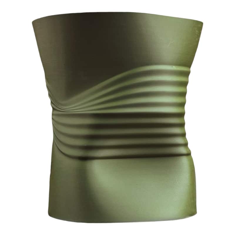 happimess Brent MidCentury Modern Indoor Crushed Can Eco-Friendly 3D Printed Planter with Drainage