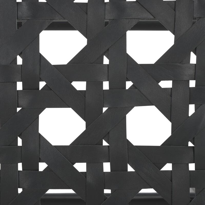 SAFAVIEH Jack Solid Wood & Woven Leather 25-inch Counter Stool (Fully Assembled) - 19Wx15Dx25H