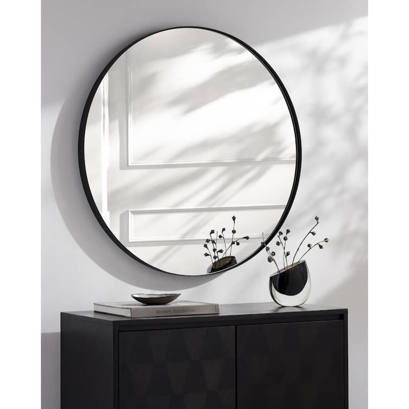 Livabliss Carbondale Modern Accent Mirror - Black - 32"H x 32"W x 2"D