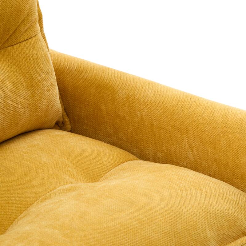 Mid Century Modern Chenille Swivel Barrel Chair
