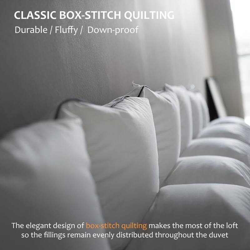 Luxury Goose Down Comforter, 750 Fill Power All Season Duvet Insert