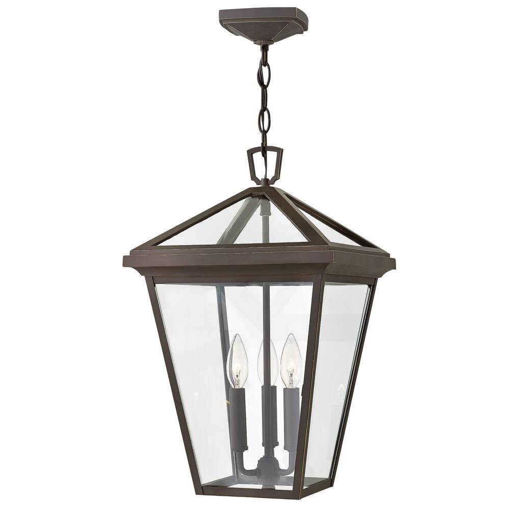 Hinkley Alford place 3-Light Outdoor Pendant in Oil Rubbed Bronze