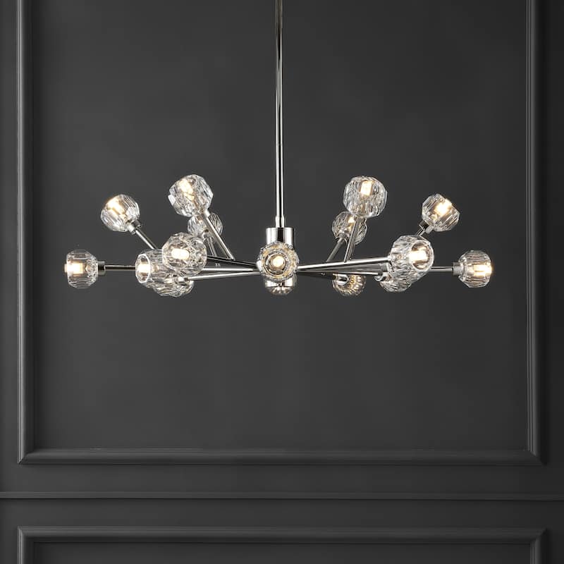 SAFAVIEH Couture Ermina Crystal Sputnik Chandelier. - 35 In W x 21 In D x 21 / 51 In H