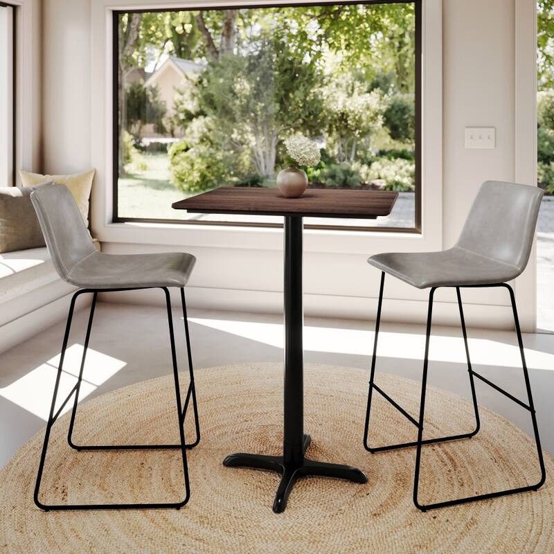 Commercial HPL Tabletop with Bar Height Crisscross Base - 29.75"W x 23.75"D x 42"H