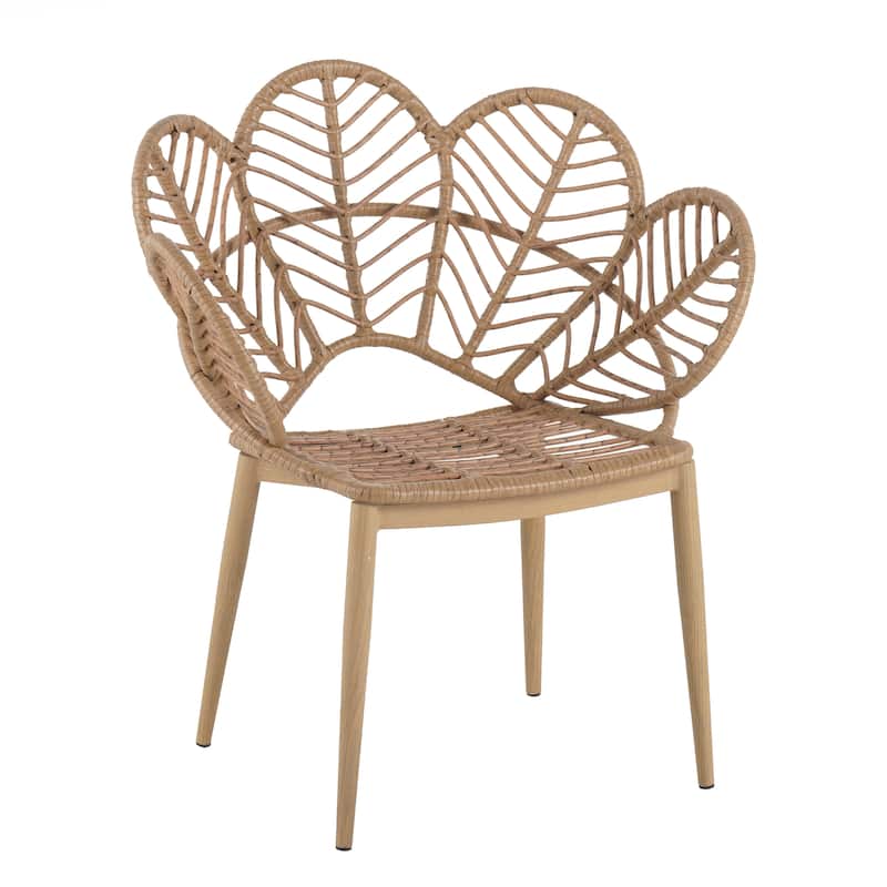 Outdoor Wicker Peacock Shape Papasan Style Chair