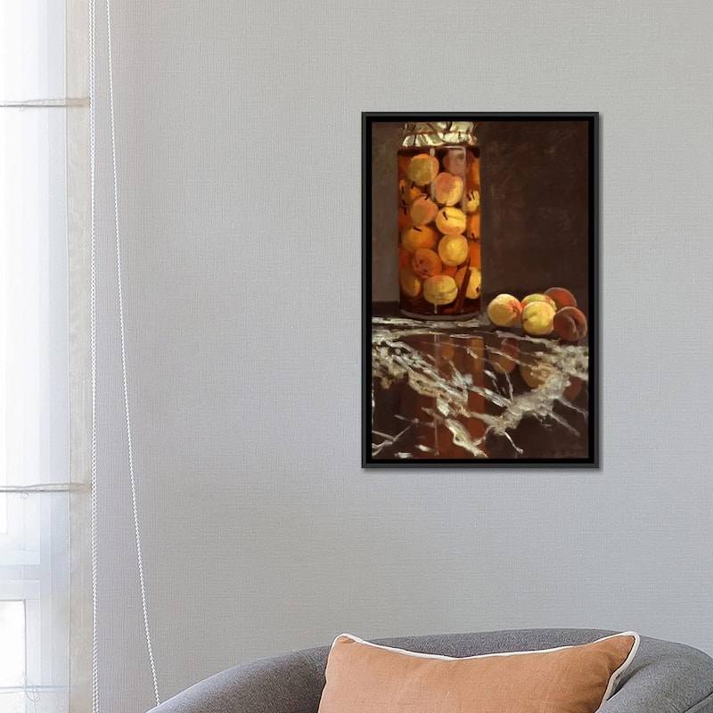iCanvas "Jar of Peaches (Das Pfirsichglas)" by Claude Monet Framed