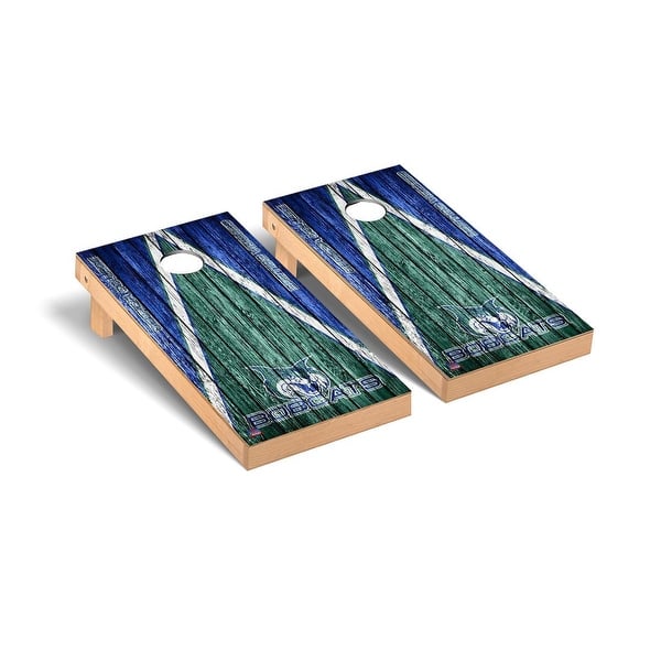 slide 2 of 5, Georgia College Bobcats Triangle Cornhole Board Set