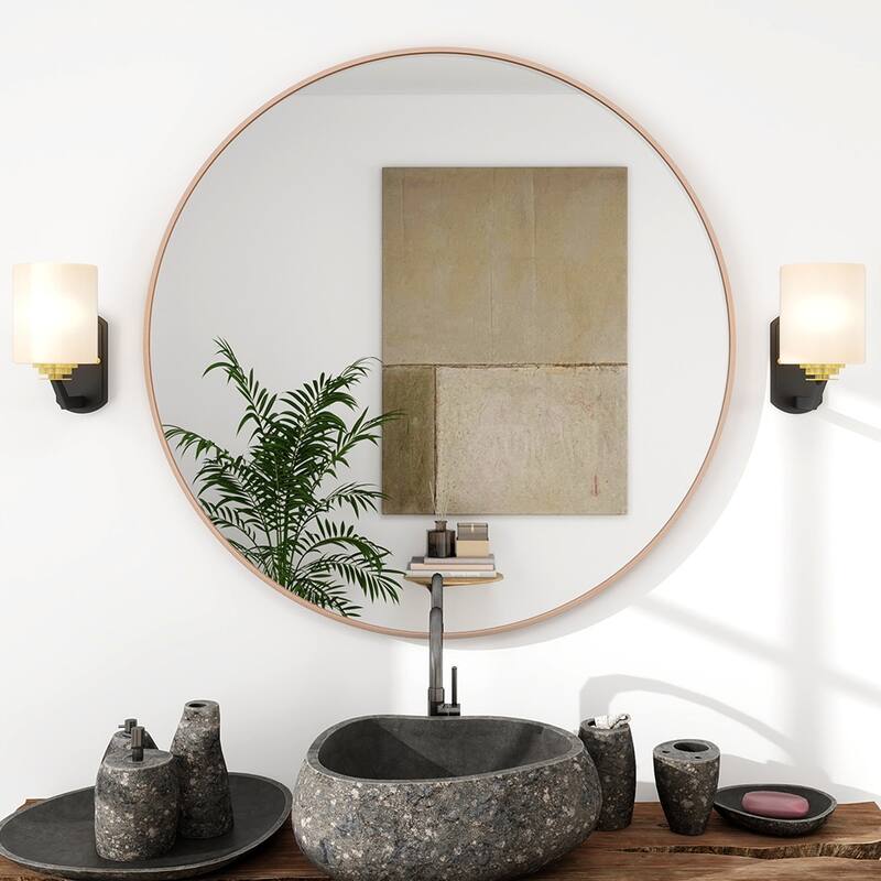 Maypex Aluminium Framed Circular Wall Mirror