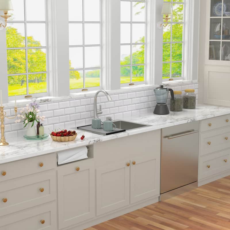 Kichae Robust Drop-in Kitchen Sink 30/33 inch Stainless Steel Kitchen Sink with Wide Flange