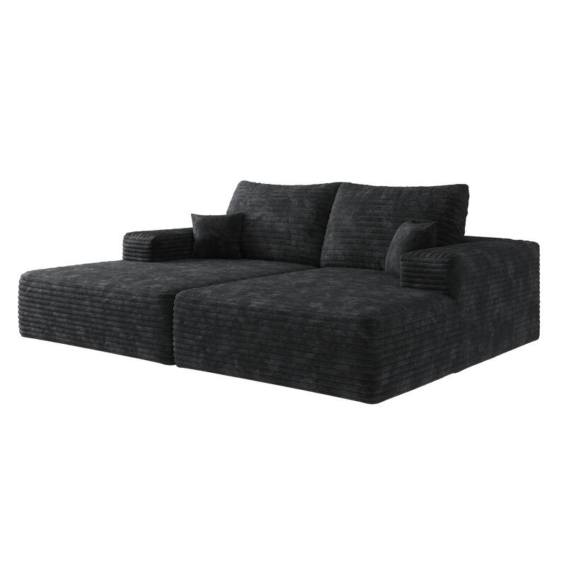 74.8" Modern Sofa Bed with Dual Sleeper, Lounger for Moviebonus Room