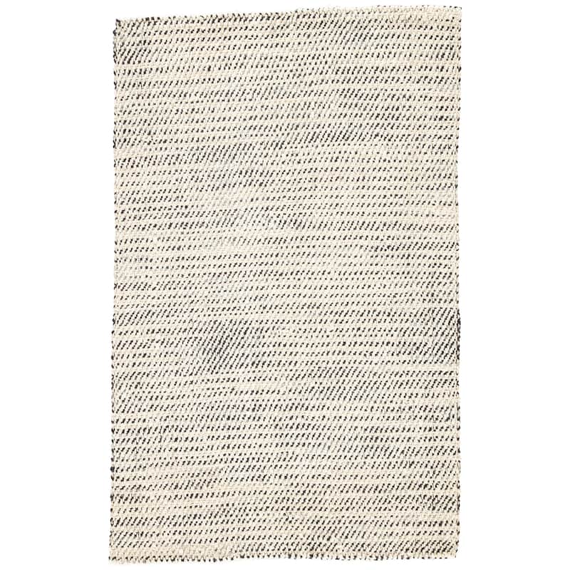 Almand Natural Area Rug - 6' x 9' - White/Black - Runner/Rectangle