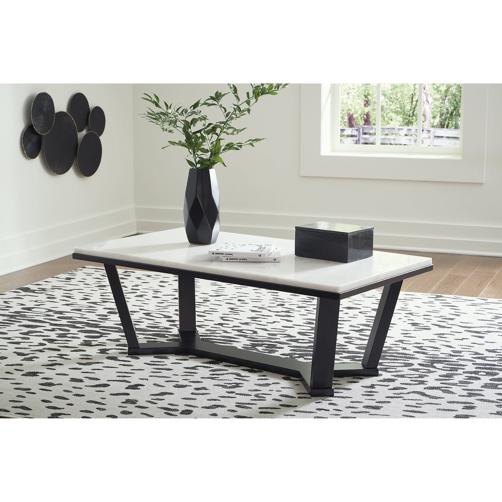 Ashley marble deals coffee table