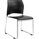 preview thumbnail 2 of 14, NPS 8700 Series Cafetorium Plush Vinyl Stack Chair Black