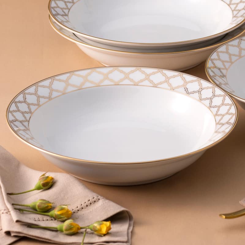 Eternal Palace Set of 4 Rim Dinner Bowls, 10", 25 oz.