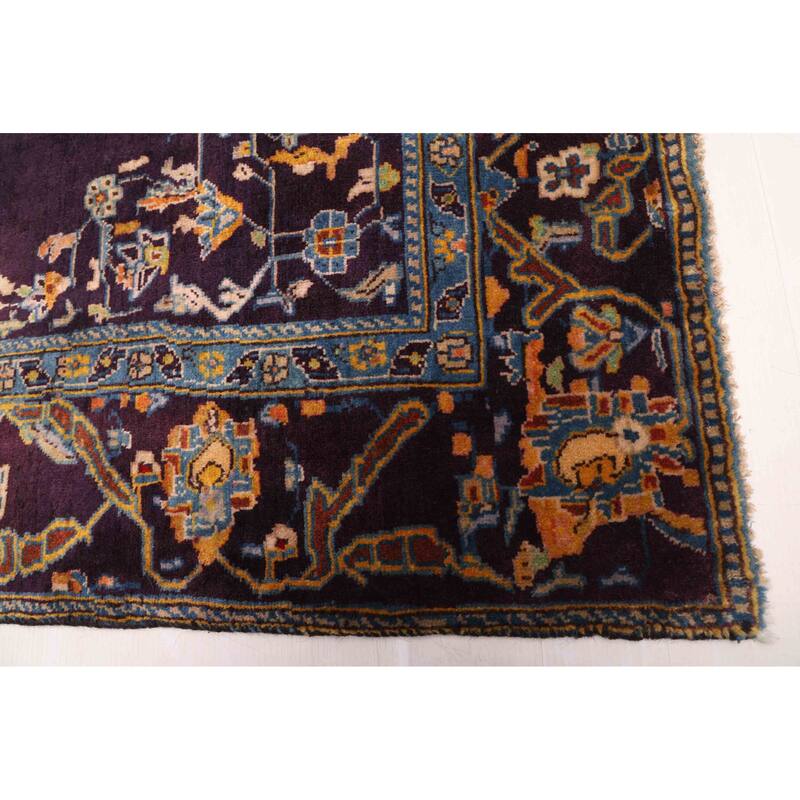 ECARPETGALLERY Hand-knotted Anatolian Vintage Dark Navy Wool Rug - 4'5 x 7'2