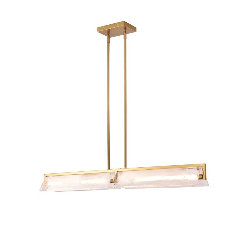 Varaluz Mingle 2-Light Linear Pendant - Satin Brass