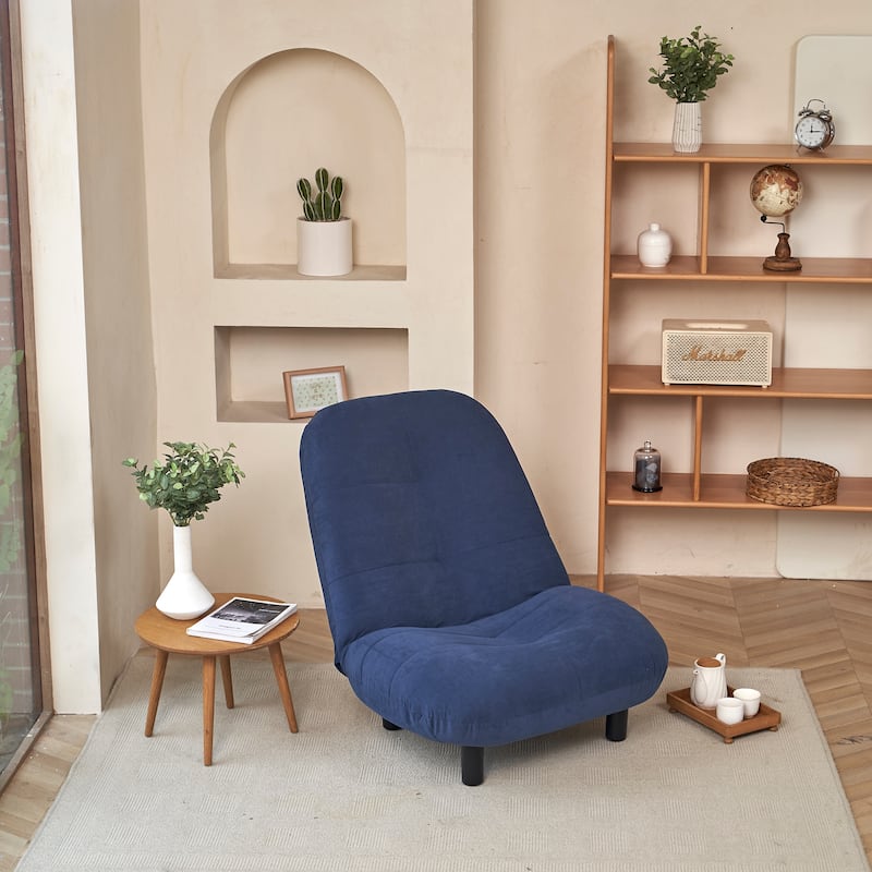 Navy Blue 31.1" Adjustable Foldable Accent Chair