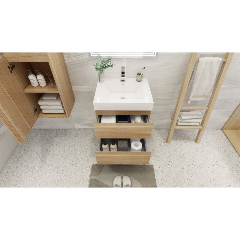 Baillie 24'' Wall-Mounted Vanity with Reinforced Acrylic Sink