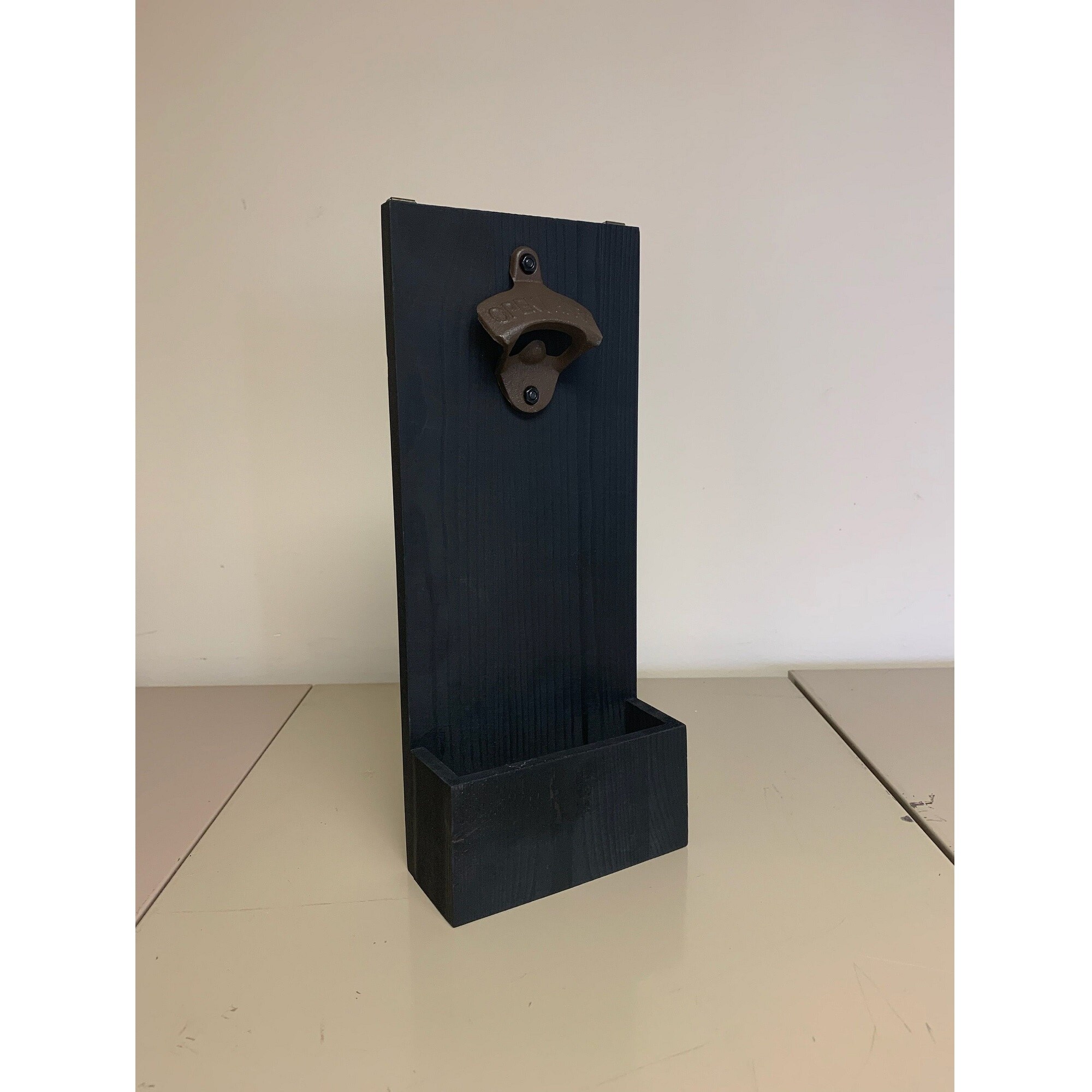 Shop 12 Black Wooden Wall Bottle Opener On Sale Overstock 31712570