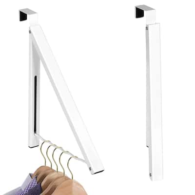 Over the Door Closet Valet - Single Hook Retractable Collapsible Folding Hanging Rack Organizer