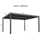 preview thumbnail 71 of 74, PURPLE LEAF Outdoor Louvered Pergola with Adjustable Metal Roof for Patio Pergola 13' x 15' - Grey
