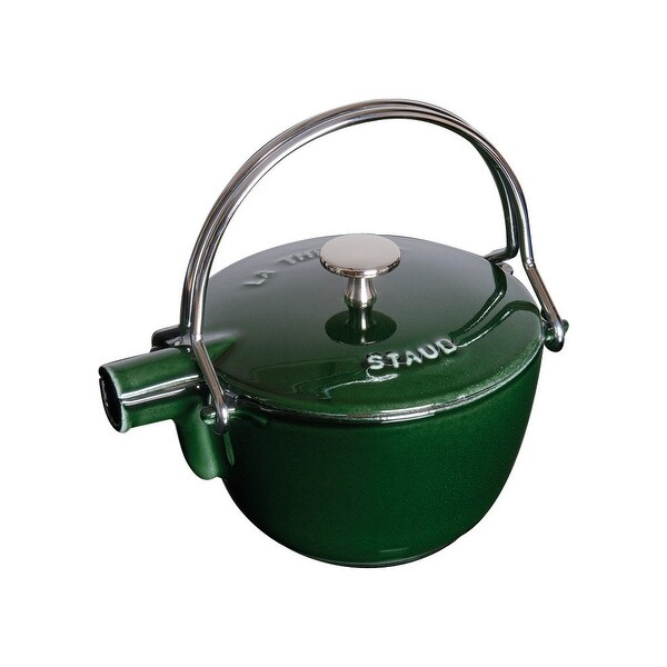 Staub Cast Iron 1-qt Round Tea Kettle Grenadine 1650087