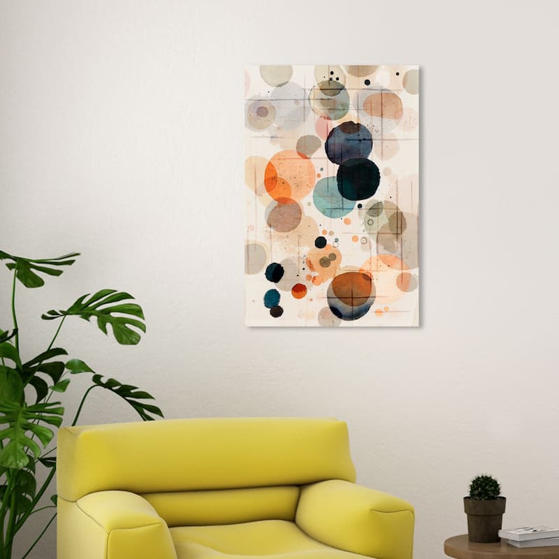 Wynwood Studio Canvas Abstract Inked Contemporary Brown and Mid-Century Modern Wall Art Canvas Print - 30 x 20