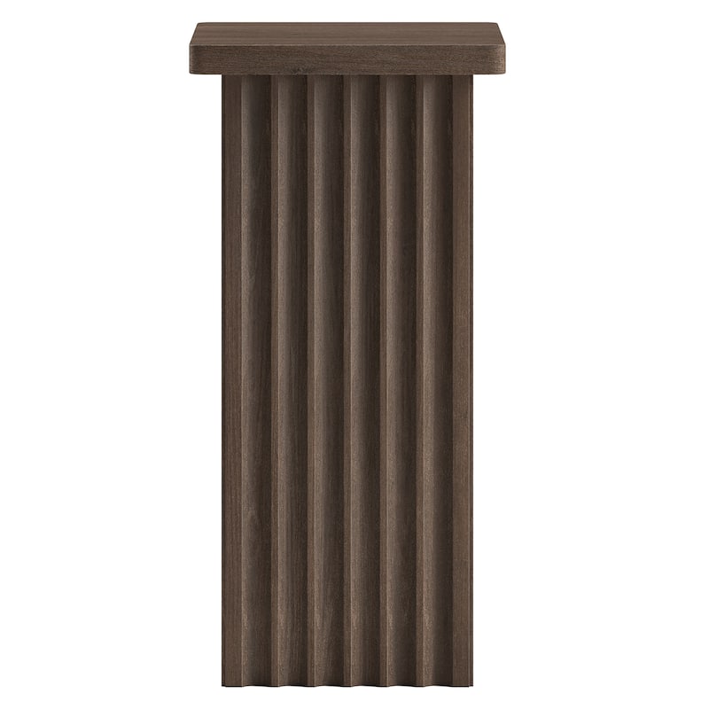 Bourne 10.75" Wide Square Fluted Side Table - 10.75" Wide