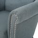 Brice Contemporary Scroll Arm Club Chair with Nailhead Trim by Christopher Knight Home