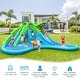 preview thumbnail 4 of 7, Inflatable Crocodile Style Water Slide Upgraded Kids Bounce Castle with 750W Blower - Multi - 224.5" x 203" x 94.5" (L x W x H)
