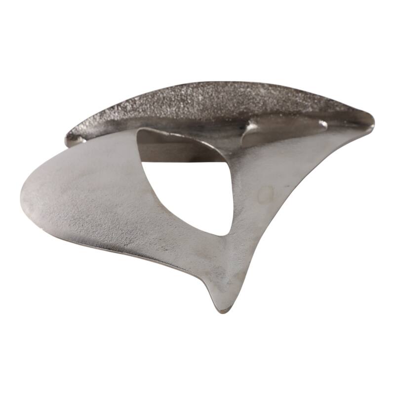 Metal Modern Coastal Sailboat Sculpture Decorative Accent - 13" Silver - 11" x 3" x 13.25"