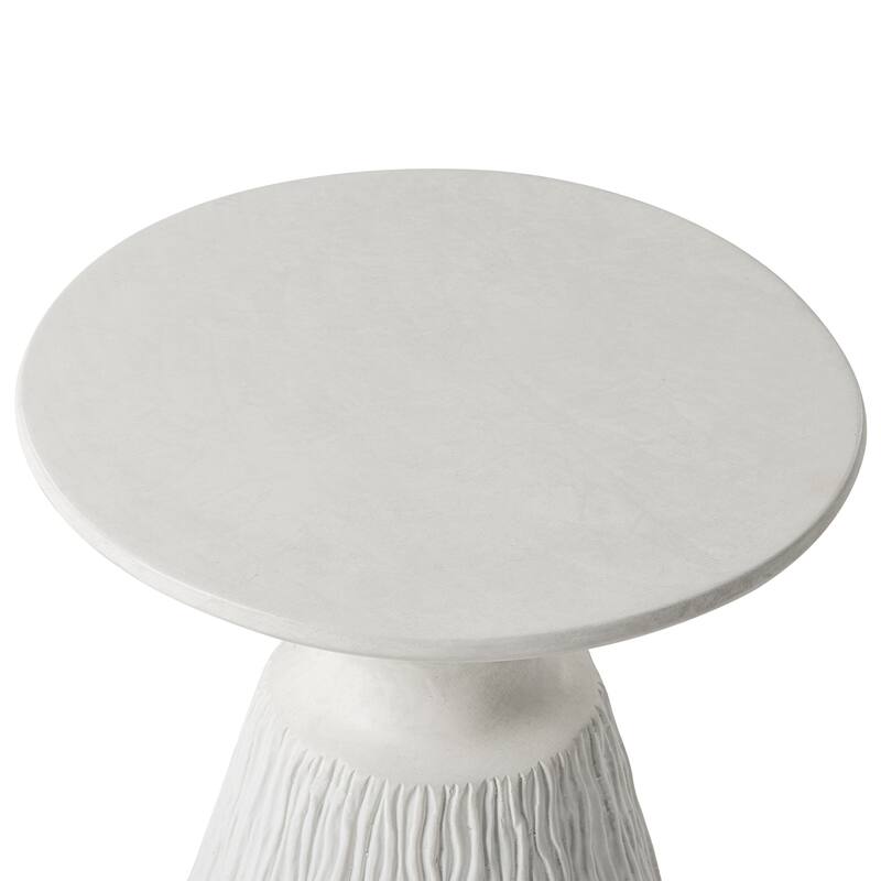 COSIEST Outdoor Patio Round Pedestal End Table, Side Table