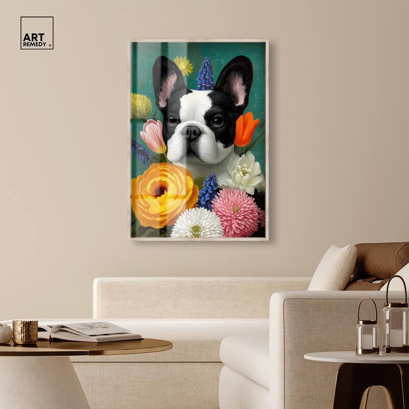 Secret Garden Frenchie Shadowbox by Art Remedy