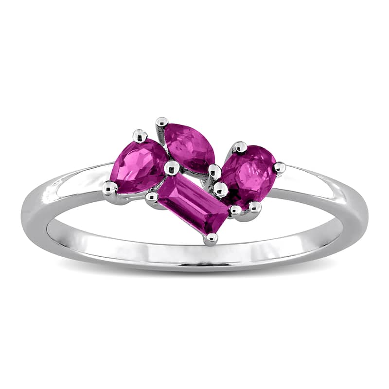 Miadora Multi-Gem Cluster Ring Sterling Silver