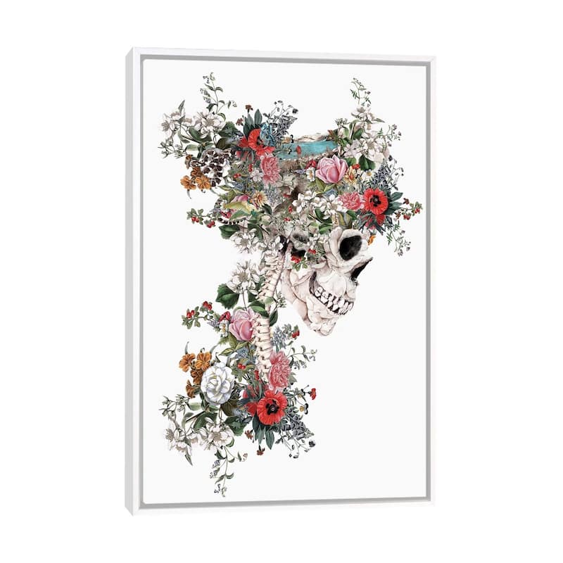 iCanvas "Skull Queen" by Riza Peker Framed Canvas Print - White - 48x32