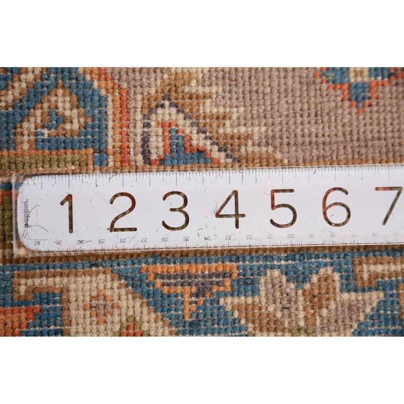 Geometric Kazak Foyer Rug Oriental Handmade Wool Carpet - 2'9"x 3'11"