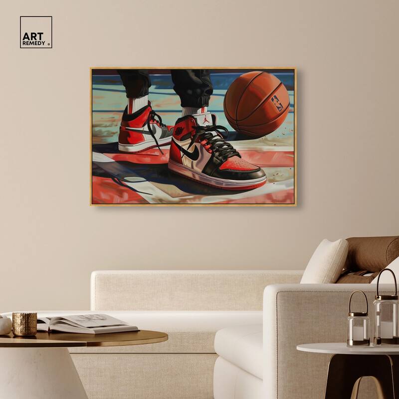 Down at the Court Canvas by Art Remedy