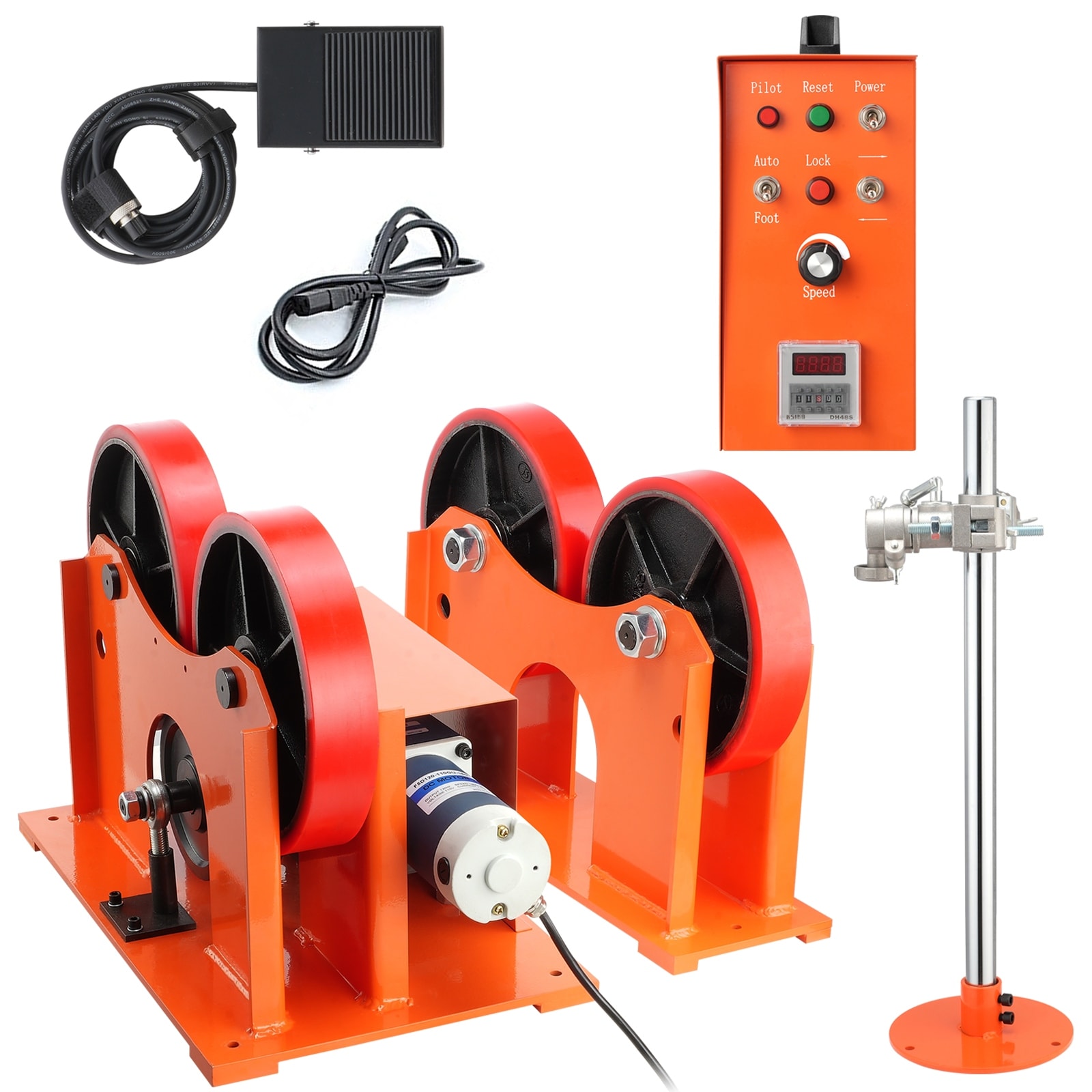 110V Turning Rolls Linkage Roller, 1000KG/2205LBS Loading Welding Turning Roll, 25-1400mm Diameter - 25-1400mm Diameter