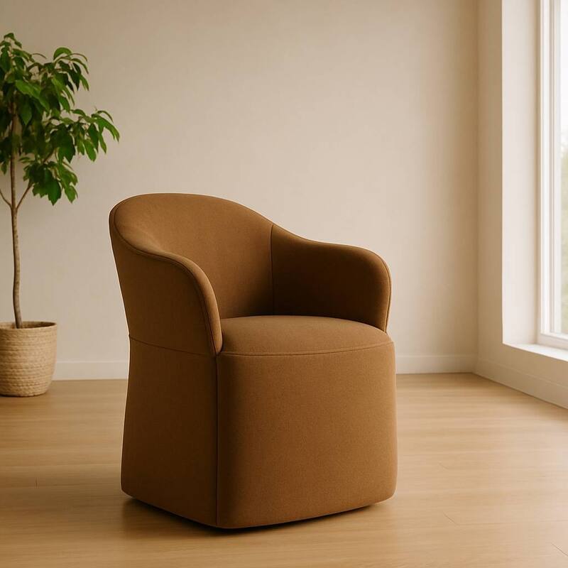 Modrest Timothy Modern Brown Fabric Dining Chair