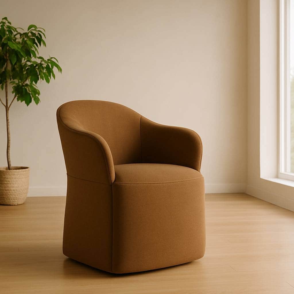 Modrest Timothy Modern Brown Fabric Dining Chair