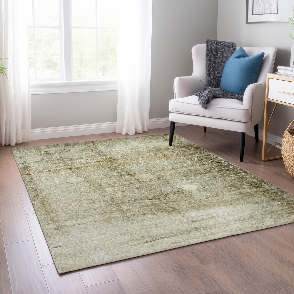 Machine Washable Indoor/ Outdoor Chantille Solid Ombre Rug