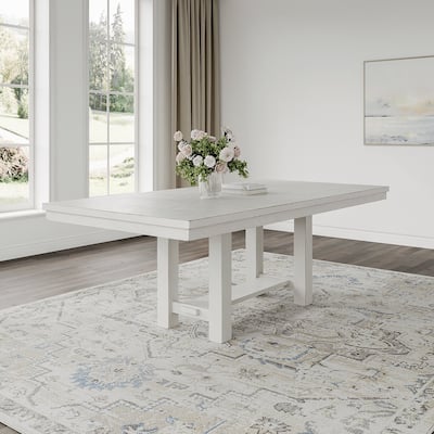 Signature Design by Ashley Robbinsdale Antique White Rectangular Dining Extension Table - 42"W x 86"D x 30"H